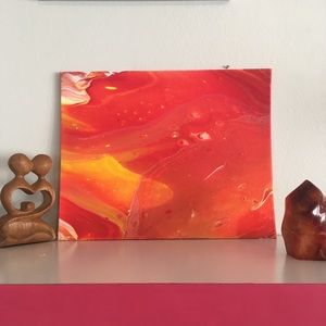 “Sunset on Mars” Original Abstract Wall Art 10”x8”